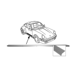 Prawa Nakładka Progowa do Porsche 911 (63-73) Pakiet S