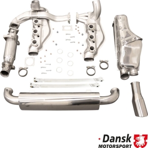 Zestaw wydechowy, z jedna rura wydechowa ¯100 mm, bez katalizatora. Wykonany ze stali nierdzewnej. Z T†V na wydechu