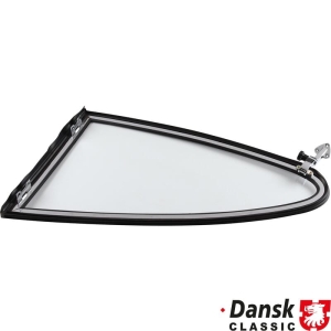 Komplet tylnych cwiartek okna, z chromowana rama, prawy