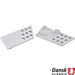 Komplet klamek do drzwi wewnetrznych, aluminiowych, z otworami, lewy/prawy