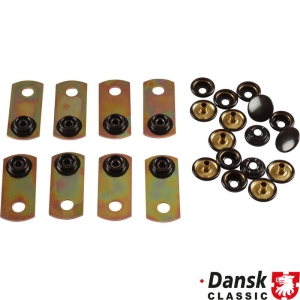 Zestaw plytek szpilkowych meskich i zenskich do mocowania dywanika bagaznika, 8 sztuk