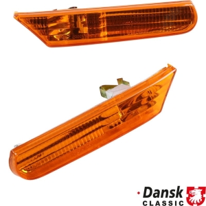 Zestaw lamp obrysowych bocznych, pomaranczowy, z oznaczeniem E