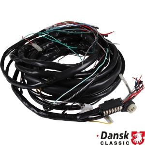 Kompletna wiazka przewodow do tunelu. Od przedniej skrzynki bezpiecznikow do wskaznikow i do tylnego swiatla i komory silnika