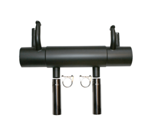 Wydech Sportowy (z dwoma polerowanymi prostymi rurami wydechowymi w stylu Carrera) do Porsche 912 (65-70)