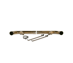 Wydech Boczny (z 2 opaskami montażowymi, stal nierdzewna, polerowana) do Porsche 964 C2/C4 (88-94)