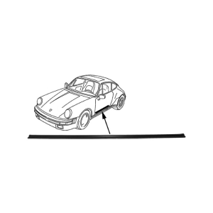 Listwa Maskująca Lewa / Prawa Czarna do Porsche 911 (77-89), 964 (88-94)