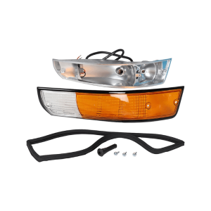 Kierunkowskaz Przedni Prawy Ze Znakiem E (z czarną obwódką w metalowej obudowie) do Porsche 911 (72-73)