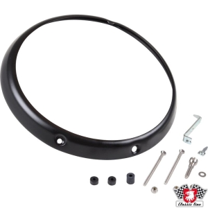 Obręcz reflektora, 3 otwory, czarna do Porsche 911 (77-89), 912 (65-70),  964 (88-94)