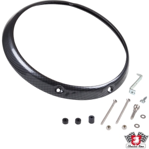 Obręcz reflektora, 3 otwory, wygląd karbonowy, z elementami montażowymi do Porsche 911,912 (63-86, 65-70)