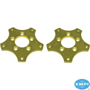 Zestaw adapterów kół, koło VW 5 lug do 5x130, 14x1,5 mm, grubość 9,5 mm, stal, 2 sztuki do Porsche 356 A/B/C (50-65)