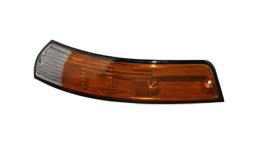 Klosz lampy kierunkowskazu przód lewa UE obręcz czarna ze znakiem E