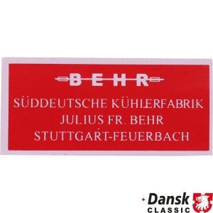 Naklejka ãBehr, SŸddeutsche KŸhlerfabrikÓ