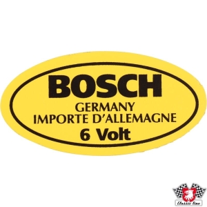 Naklejka, 6 V na cewkę Bosch do Porsche 356/A/B/C  (50-65)